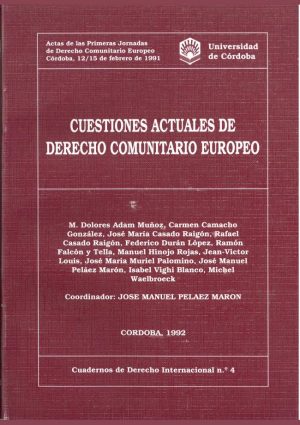 Cuestiones actuales de derecho comunitario europeo IV