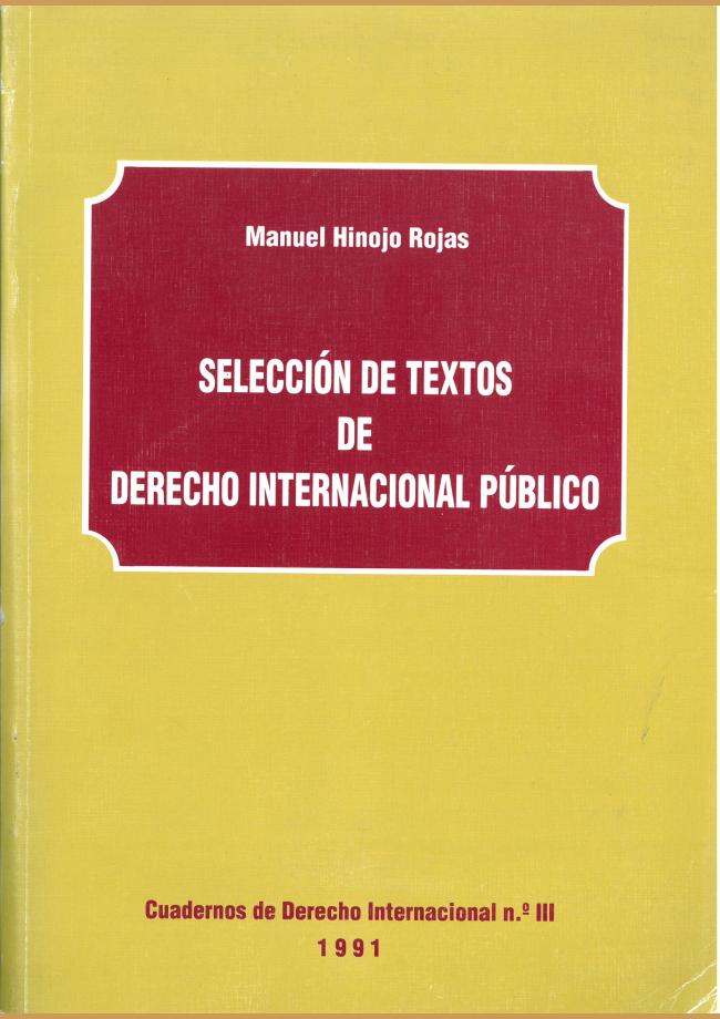 Selección de textos de derecho internacional público