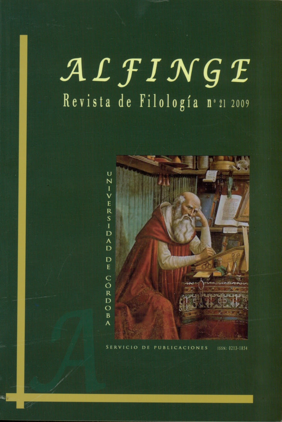 You are currently viewing El Servicio de Publicaciones de la Universidad de Córdoba edita un nuevo número (21) de la revista de Filología «Alfinge»