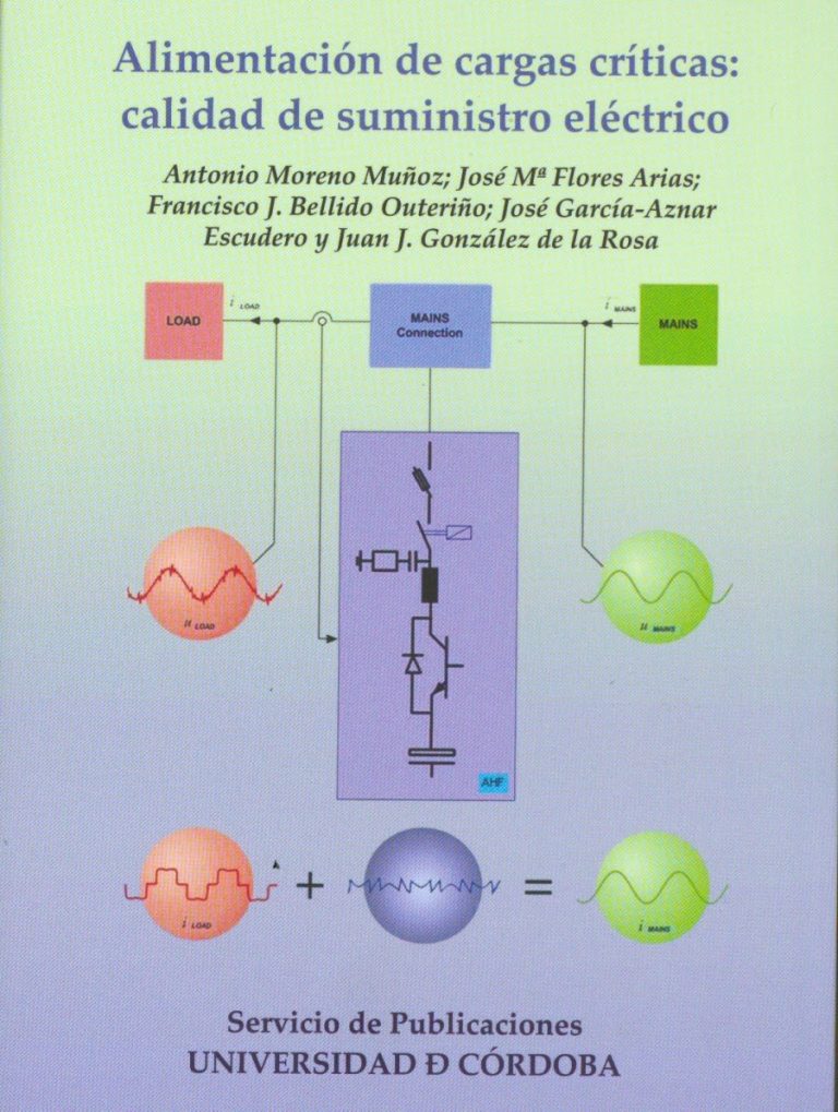 Read more about the article “Alimentación de cargas críticas. Calidad de suministro eléctrico”, a new book from the Publications Service of the University of Córdoba